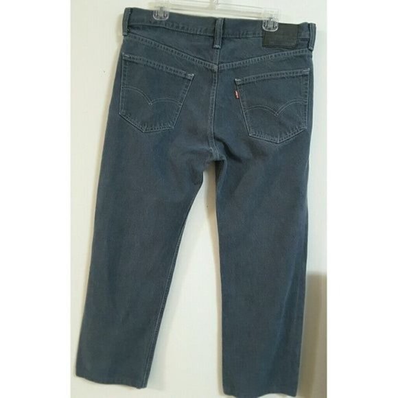 Levi's Jeans 562 Button Fly Loose Tapered Red Tab Light Wash Faded Blue Gray 34
